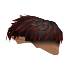 Mid fade messy Fringe Red highlights