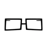 (Middle) Black Scene Nerd Glasses