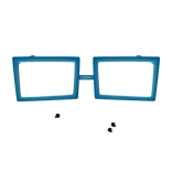 (Middle) Blue Scene Nerd Glasses w Piercings