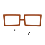 (Middle) Orange Scene Nerd Glasses w Piercings