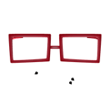 (Middle) Red Scene Nerd Glasses w Piercings