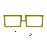 (Middle) Yellow  Scene Nerd Glasses w Piercings