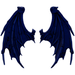 Midnight Blue Cursed Gargoyle Demon Dragon Wings