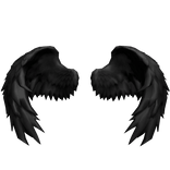 Midnight Dark Angel Wings – Shadow Black