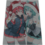 Miku and Teto Christmas Catgirls Cape