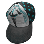 Miku Starry Blue Sidewept Grunge Trucker Cap