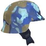 Military Helmet | Blue Tactical Camo