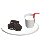 Milk and cookie platter plate