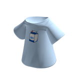 Milk Off Shoulder Shirt Light Blue Chibi