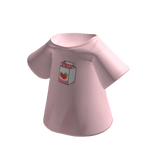 Milk Off Shoulder Shirt Pink Chibi