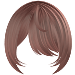 Milk Tea Cozy Side Swept Bangs