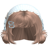 Milktea Messy Buns W/ Mori Kei Blue Bonnet