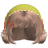 Milktea Messy Buns W/ Mori Kei Green Bonnet