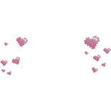 Minecraft Pink Love Hearts Pixel 8-bit Cute Aura ♡