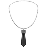 Mini Tie Chain Necklace - Black