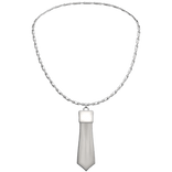 Mini Tie Chain Necklace - White