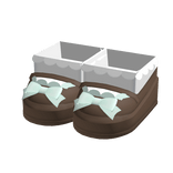  ꒰♡꒱ : mint chocolate platform ruffled mary janes