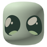 Mint Green Silly Eyes Face