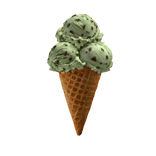mint ice cream cone