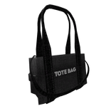 Modern Trendy Tote Bag in Black