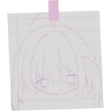 ♡ : moe anime girl paper note in pink