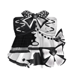 Moe mix polka dot layered dress (black & white)