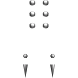 moe vkei silver angel fangs piercing set
