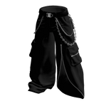 MOG - Open Zipper Black Pants