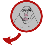 Mogging Funny Hamster Pointing Meme Circle