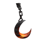 Molten Lava Enchanted Medieval Crescent Key Chain
