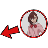 Momo Ayase Pointing Meme Circle Dandadan