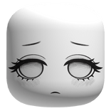 Monochrome Sad Face With Empty Eyes