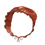 Mori Kei Plaid Red Igari Headscarf 