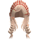 mori kei x gyaru braids with apple clips -blonde