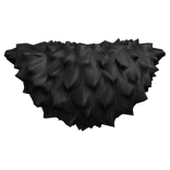 Moth Fur Neck Collar [3.0] - Black