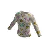 Mouse Pajama Beige Long Sleeves Shirt