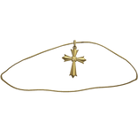 Mouth Cross Chrome Pendant Necklace Chain Jewelry