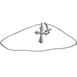 Mouth Cross Chrome Pendant Necklace Chain Jewelry