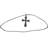 Mouth Cross Chrome Pendant Necklace Chain Jewelry