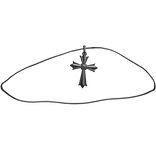 Mouth Cross Chrome Pendant Necklace Chain Jewelry
