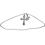 Mouth Cross Chrome Pendant Necklace Chain Jewelry