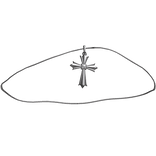 Mouth Cross Chrome Pendant Necklace Chain Jewelry