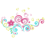 Multicolor Frutiger Aero Floral Swirls Aura Y2K