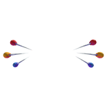 Multicolored pin whiskers