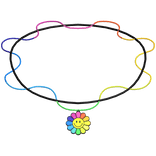 Murakami Rainbow Decora Sunflower Necklace