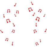 music notes aura (red)
