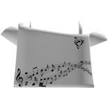 music notes white shirt 