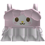 ♡・my melody pastel pink ruffled dress w/ pearls