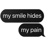 my smile hides my pain text