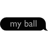 MyBall Text Bubble S University (black)